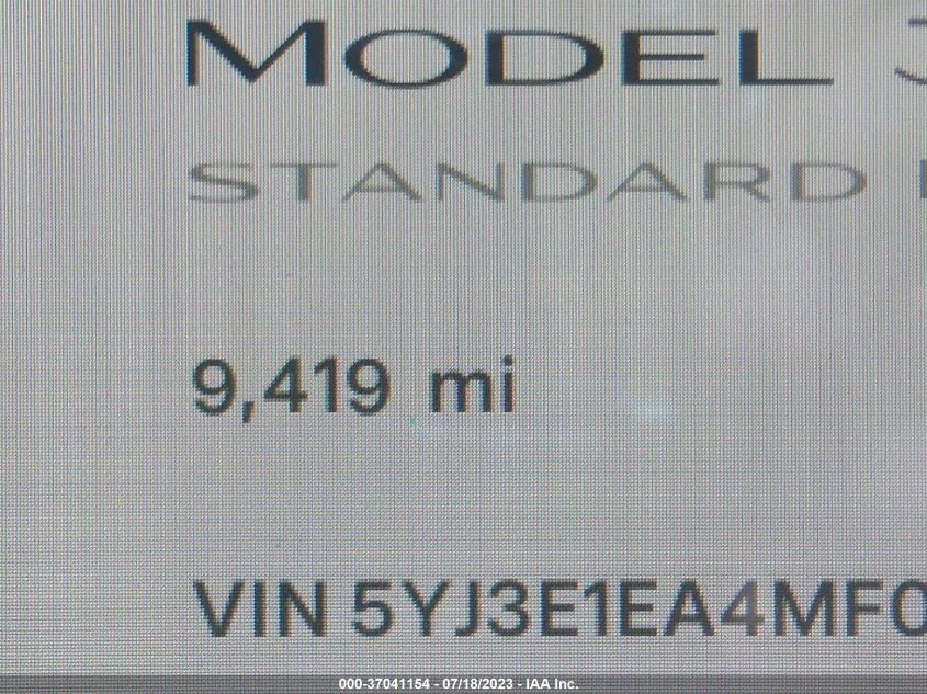 2021 TESLA MODEL 3 STANDARD RANGE PLUS - 5YJ3E1EA4MF052602