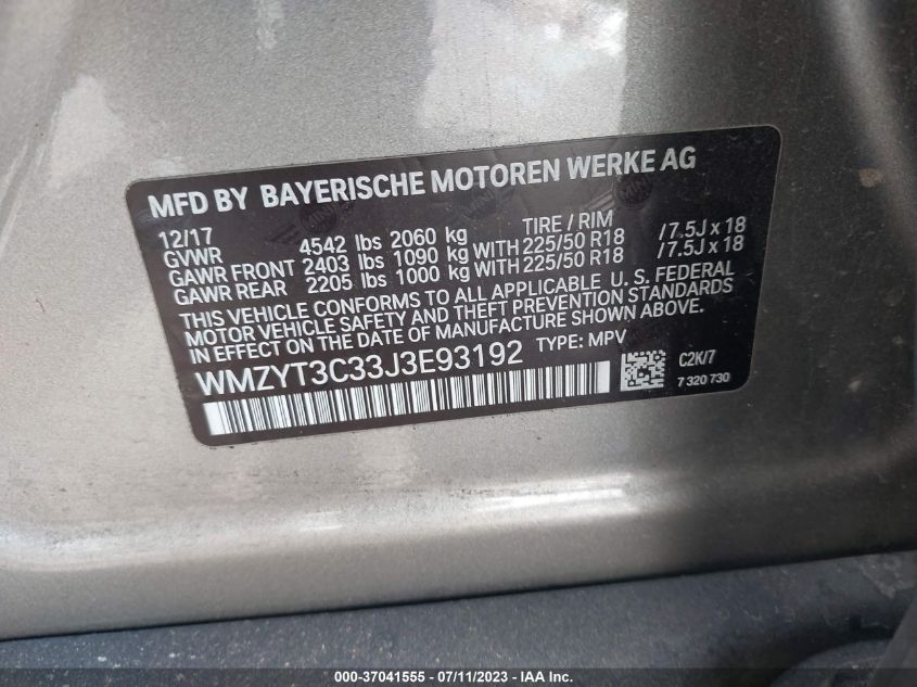 2018 MINI COUNTRYMAN COOPER S - WMZYT3C33J3E93192