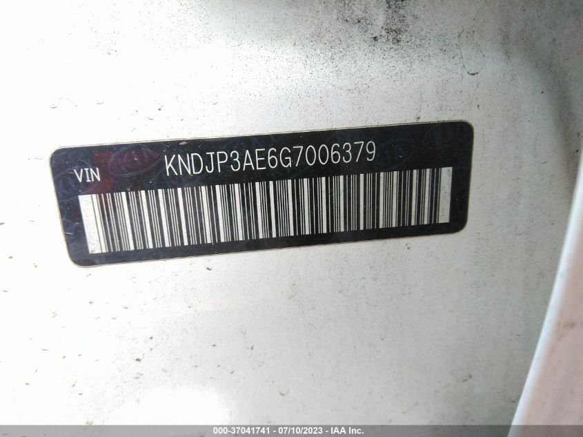 2016 KIA SOUL EV - KNDJP3AE6G7006379