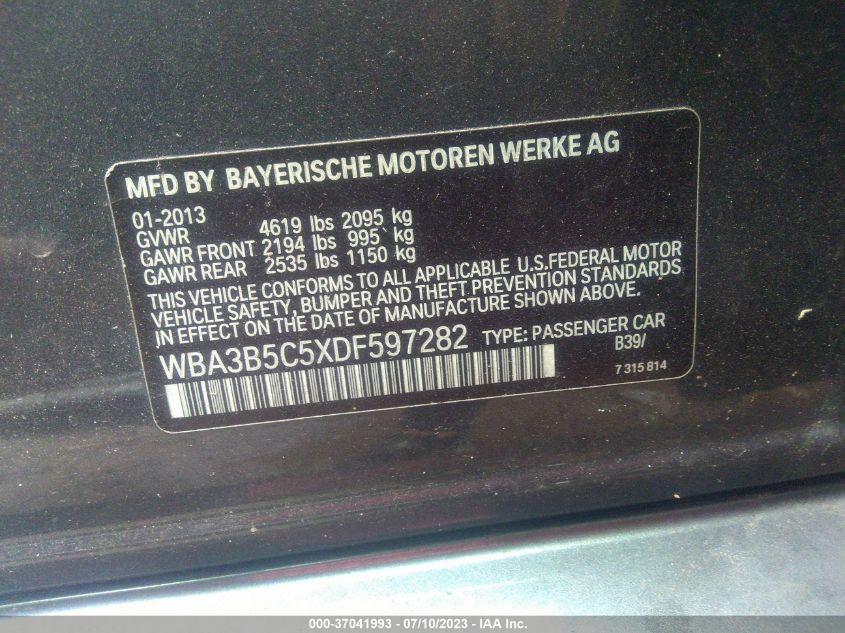 2013 BMW 3 SERIES 328I XDRIVE - WBA3B5C5XDF597282