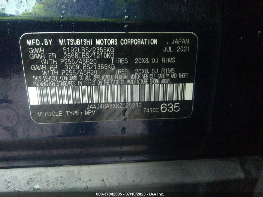 2022 MITSUBISHI OUTLANDER SE - JA4J4UA8XNZ025232