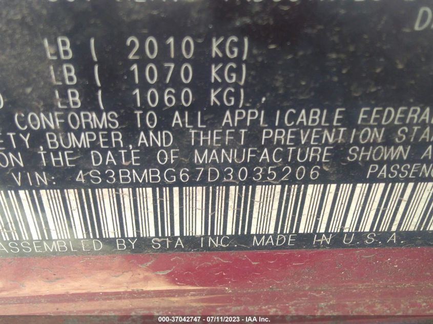 2013 SUBARU LEGACY 2.5I PREMIUM - 4S3BMBG67D3035206