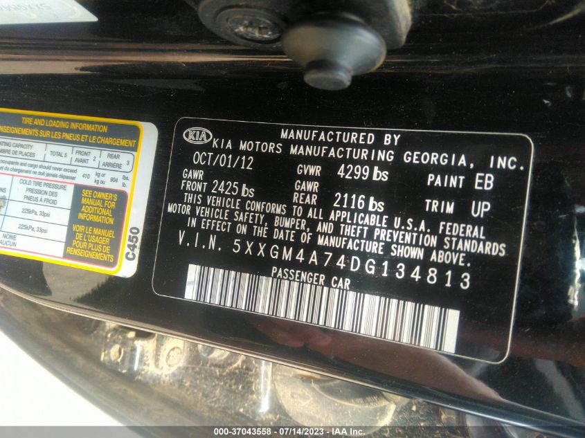 2013 KIA OPTIMA LX - 5XXGM4A74DG134813