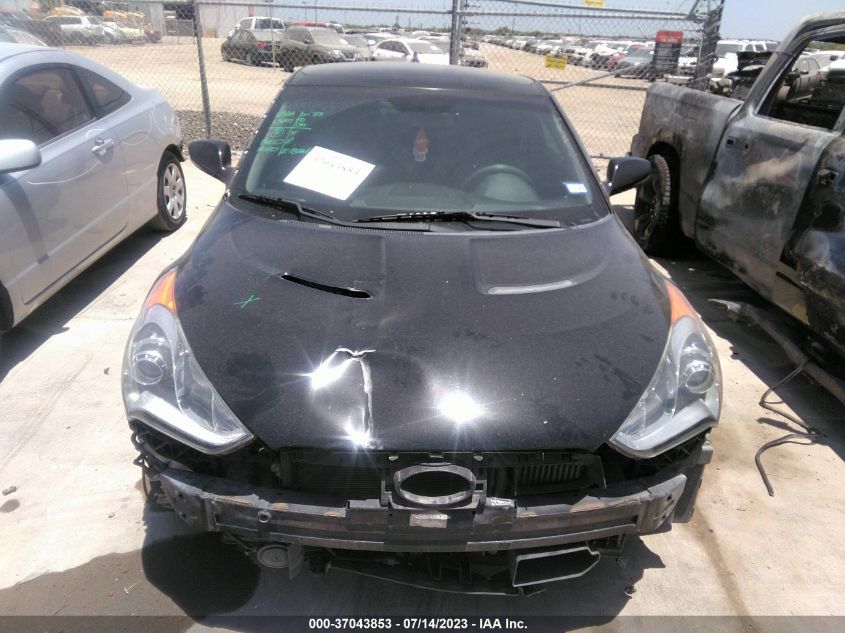 2013 HYUNDAI VELOSTER TURBO W/BLUE INT - KMHTC6AE5DU106536