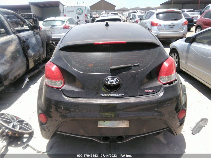 2013 HYUNDAI VELOSTER TURBO W/BLUE INT - KMHTC6AE5DU106536