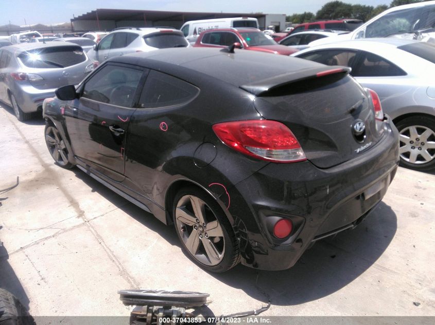 2013 HYUNDAI VELOSTER TURBO W/BLUE INT - KMHTC6AE5DU106536
