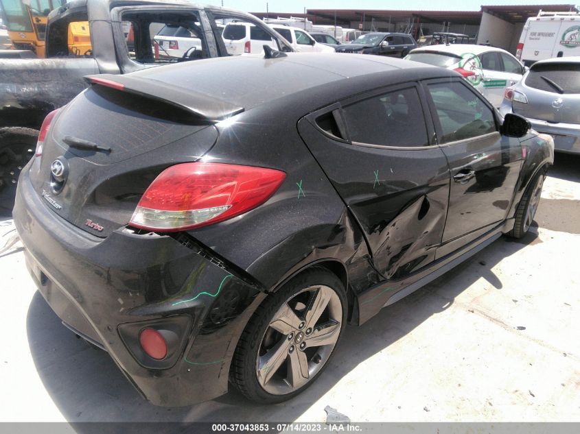 2013 HYUNDAI VELOSTER TURBO W/BLUE INT - KMHTC6AE5DU106536