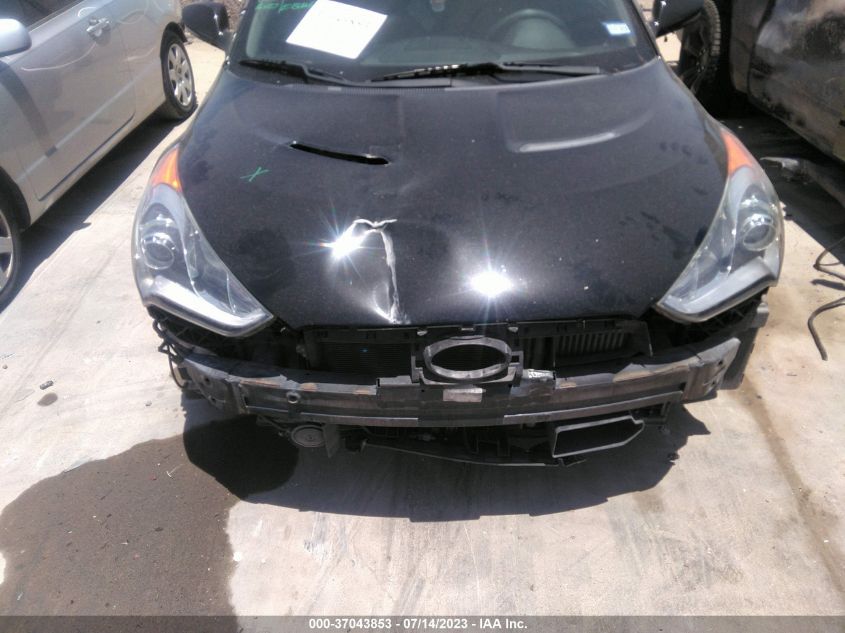 2013 HYUNDAI VELOSTER TURBO W/BLUE INT - KMHTC6AE5DU106536