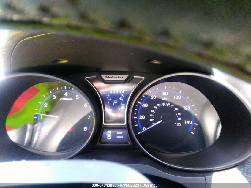 2013 HYUNDAI VELOSTER TURBO W/BLUE INT - KMHTC6AE5DU106536