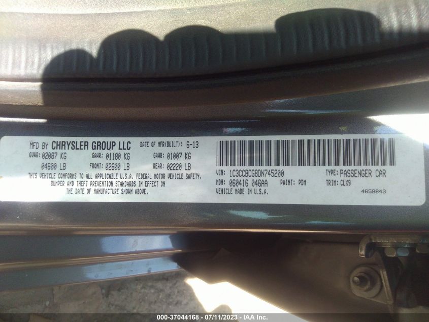 2013 CHRYSLER 200 LIMITED - 1C3CCBCG8DN745200