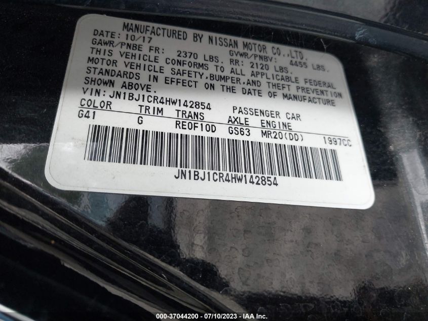 2017 NISSAN ROGUE SPORT S - JN1BJ1CR4HW142854