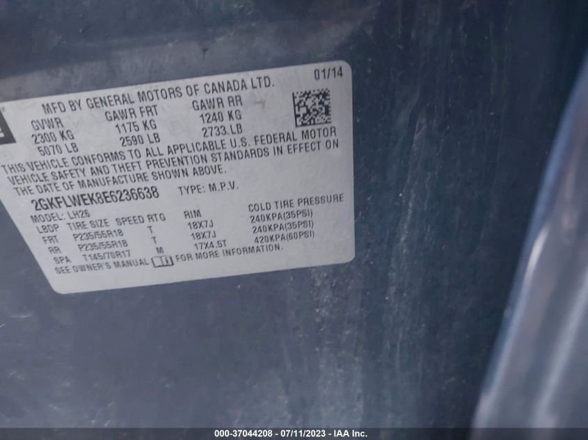 2014 GMC TERRAIN SLE - 2GKFLWEK8E6236638