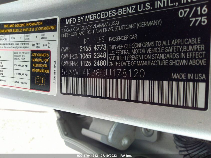 2016 MERCEDES-BENZ C-CLASS C 300 - 55SWF4KB8GU178120