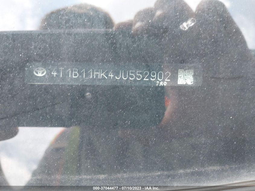 2018 TOYOTA CAMRY L/LE/XLE/SE/XSE - 4T1B11HK4JU552902