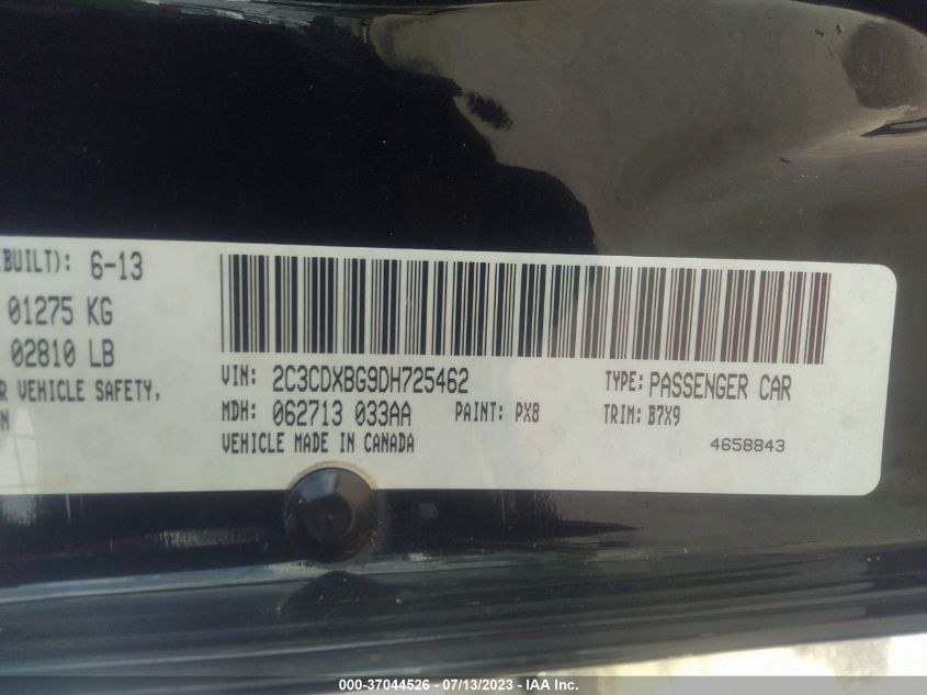 2013 DODGE CHARGER SE - 2C3CDXBG9DH725462
