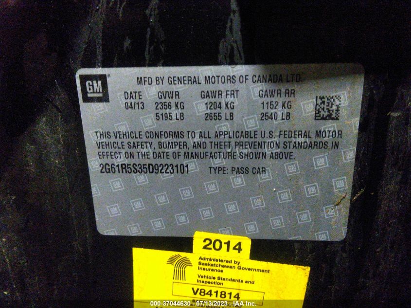 2013 CADILLAC XTS LUXURY - 2G61R5S35D9223101