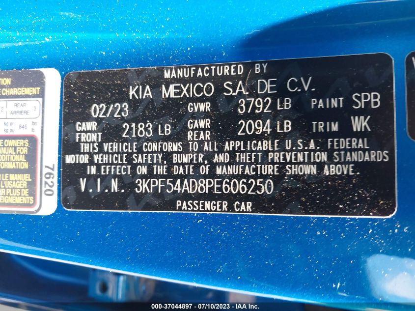 2023 KIA FORTE GT-LINE - 3KPF54AD8PE606250