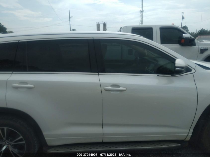 2016 TOYOTA HIGHLANDER XLE - 5TDKKRFH5GS177462