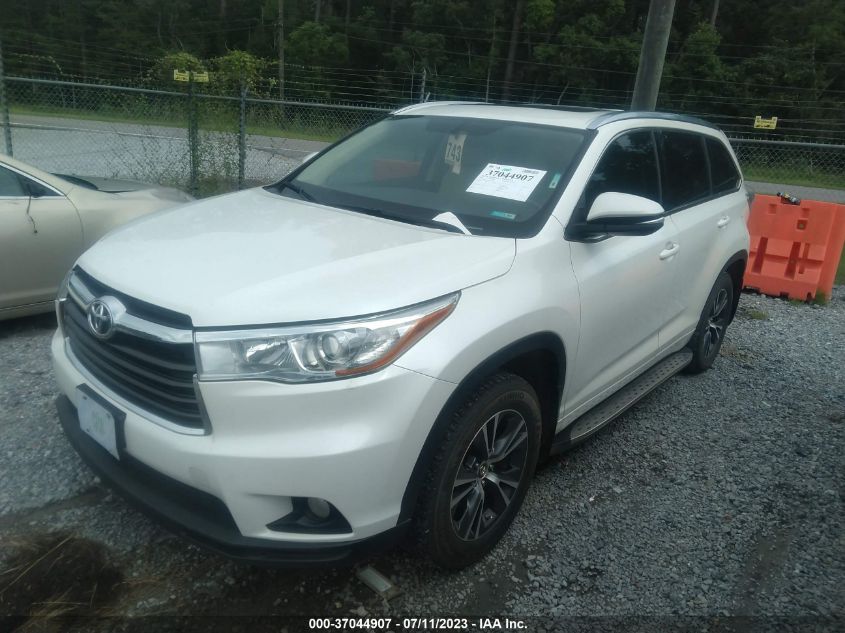 2016 TOYOTA HIGHLANDER XLE - 5TDKKRFH5GS177462
