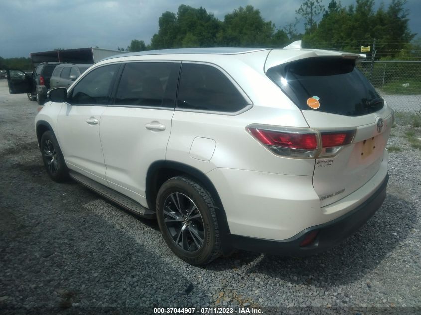 2016 TOYOTA HIGHLANDER XLE - 5TDKKRFH5GS177462
