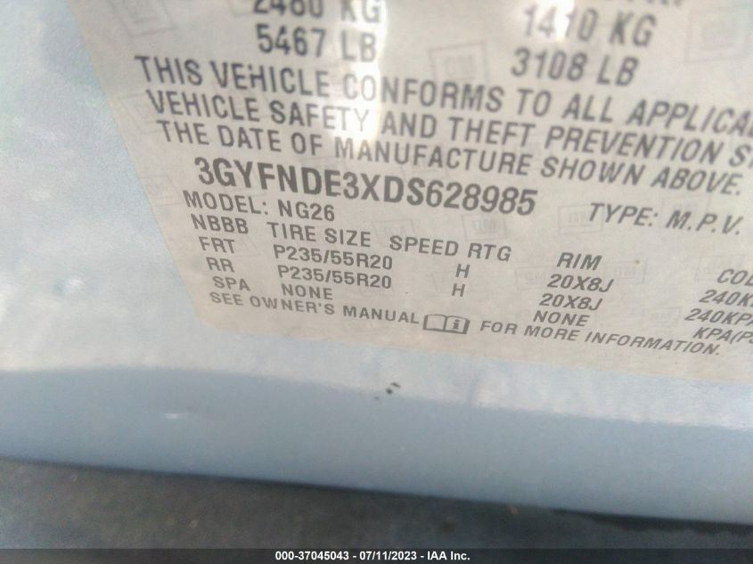 2013 CADILLAC SRX PERFORMANCE COLLECTION - 3GYFNDE3XDS628985