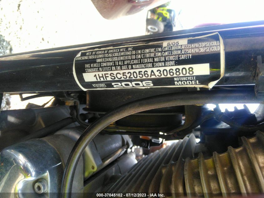 2006 HONDA VT1300 S - 1HFSC52056A306808