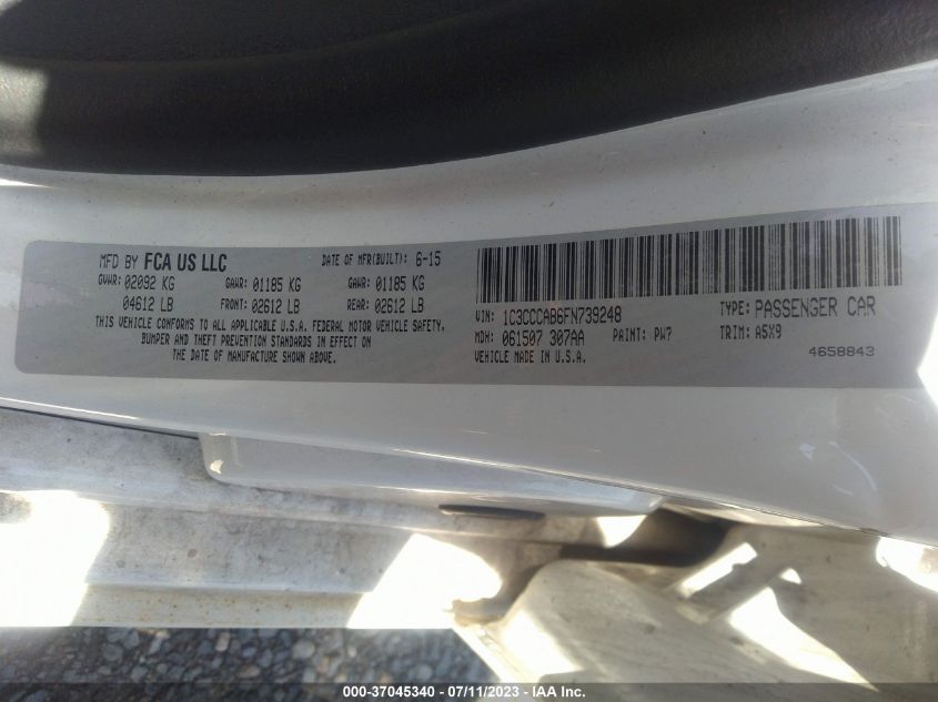 2015 CHRYSLER 200 LIMITED - 1C3CCCAB6FN739248