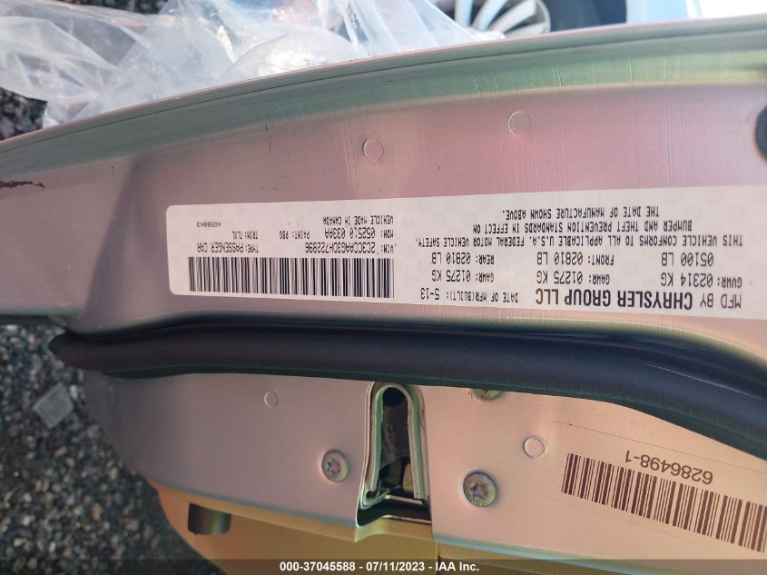 2013 CHRYSLER 300 - 2C3CCAAG3DH722896