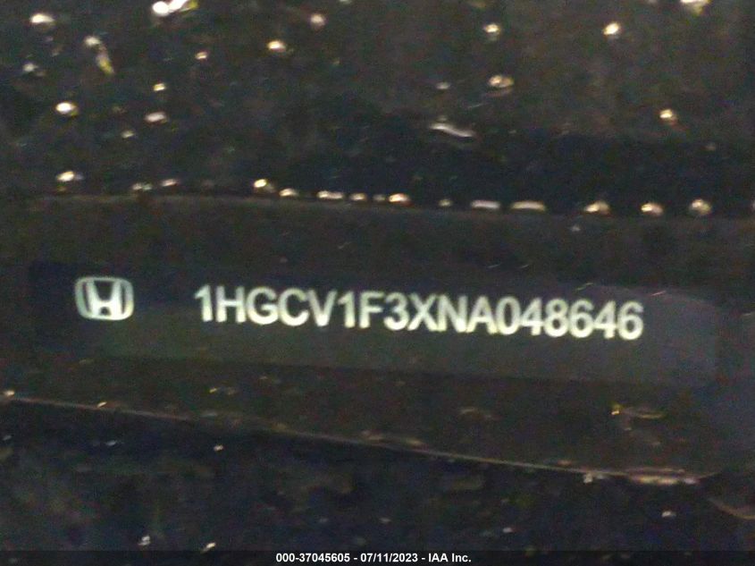 2022 HONDA ACCORD SEDAN SPORT - 1HGCV1F3XNA048646