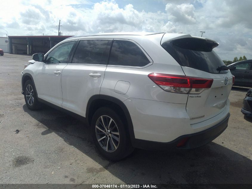 2019 TOYOTA HIGHLANDER SE/XLE - 5TDKZRFH6KS557429