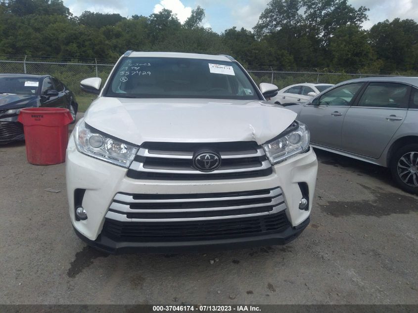 2019 TOYOTA HIGHLANDER SE/XLE - 5TDKZRFH6KS557429