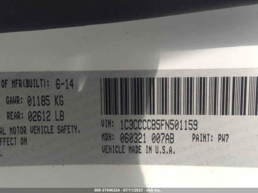 2015 CHRYSLER 200 C - 1C3CCCCB5FN501159