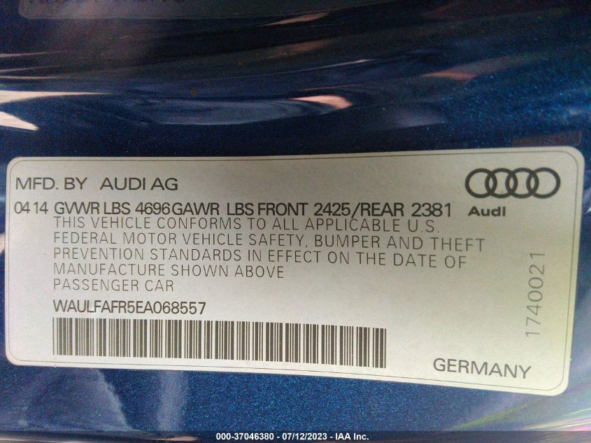 WAULFAFR5EA068557 2014 AUDI A5, photo no. 9