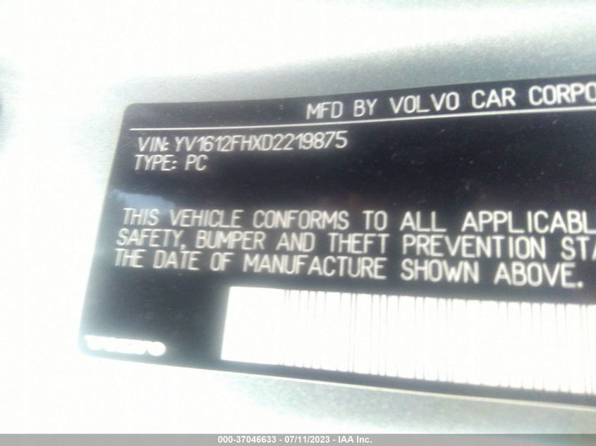 2013 VOLVO S60 T5 - YV1612FHXD2219875