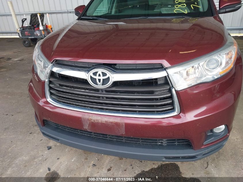 2014 TOYOTA HIGHLANDER XLE - 5TDJKRFH0ES069713