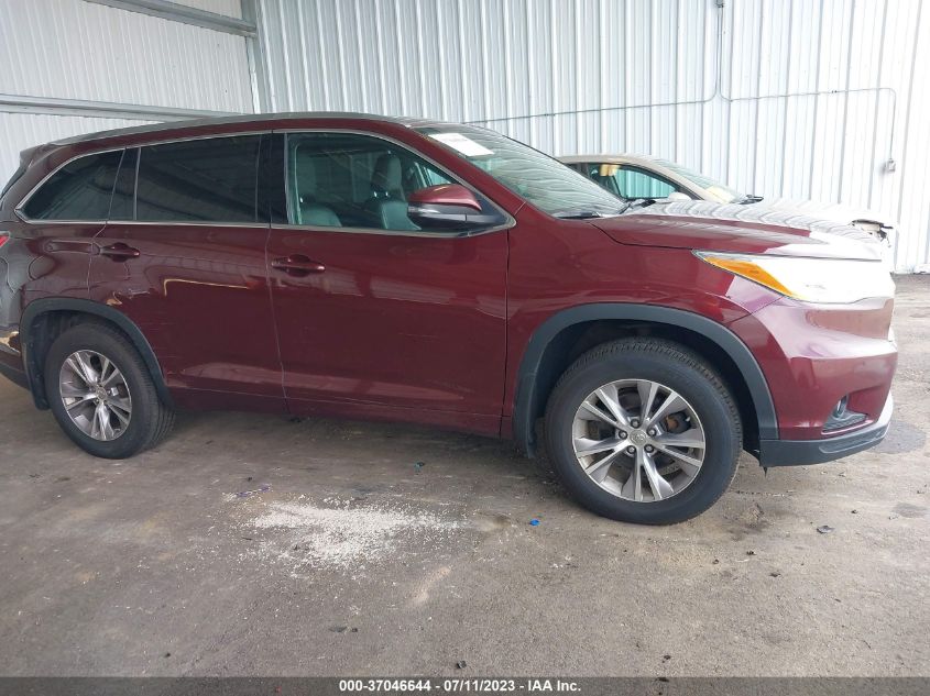 2014 TOYOTA HIGHLANDER XLE - 5TDJKRFH0ES069713