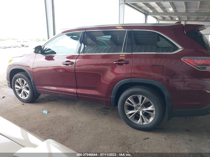 2014 TOYOTA HIGHLANDER XLE - 5TDJKRFH0ES069713