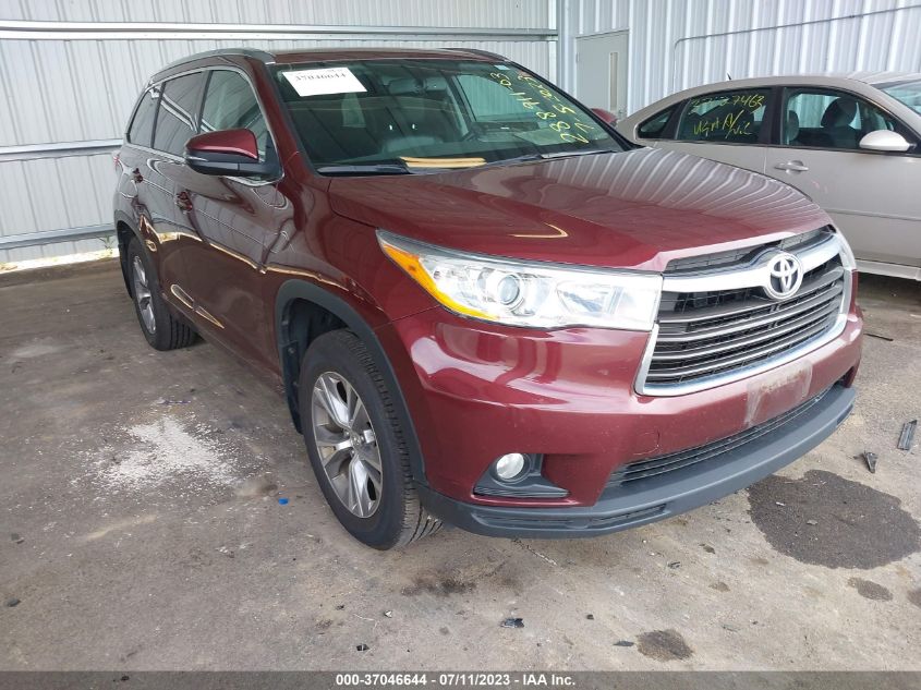 2014 TOYOTA HIGHLANDER XLE - 5TDJKRFH0ES069713