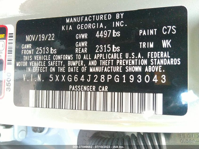 2023 KIA K5 GT LINE - 5XXG64J28PG193043