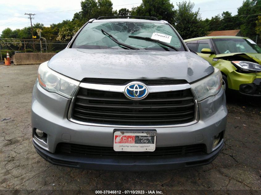 2014 TOYOTA HIGHLANDER HYBRID LIMITED - 5TDDCRFH5ES006715