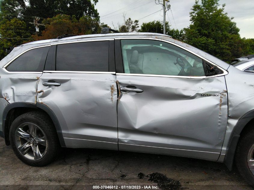2014 TOYOTA HIGHLANDER HYBRID LIMITED - 5TDDCRFH5ES006715