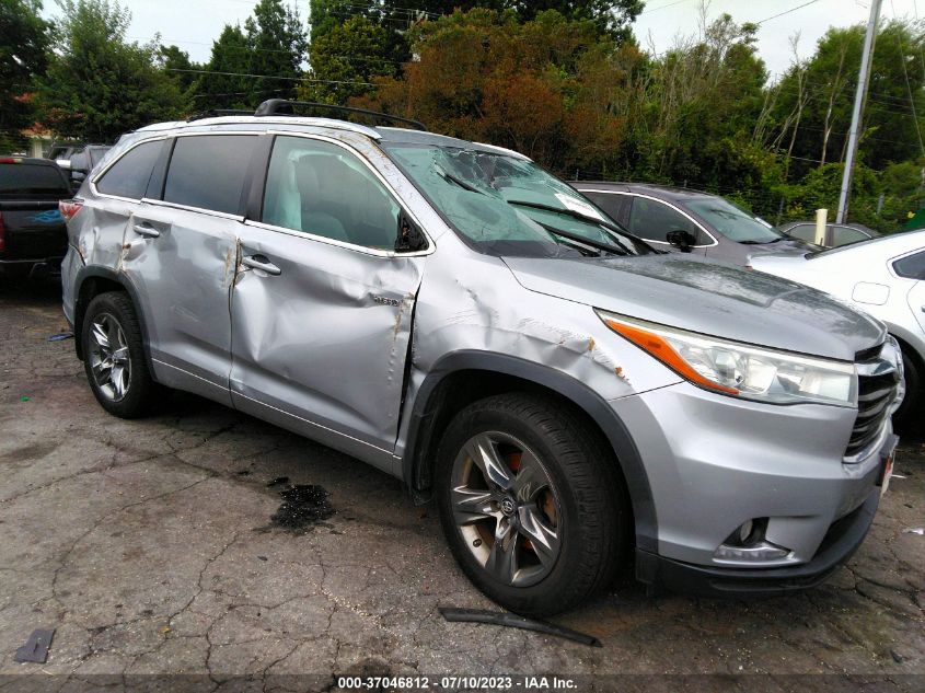 2014 TOYOTA HIGHLANDER HYBRID LIMITED - 5TDDCRFH5ES006715