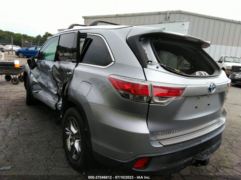 2014 TOYOTA HIGHLANDER HYBRID LIMITED - 5TDDCRFH5ES006715