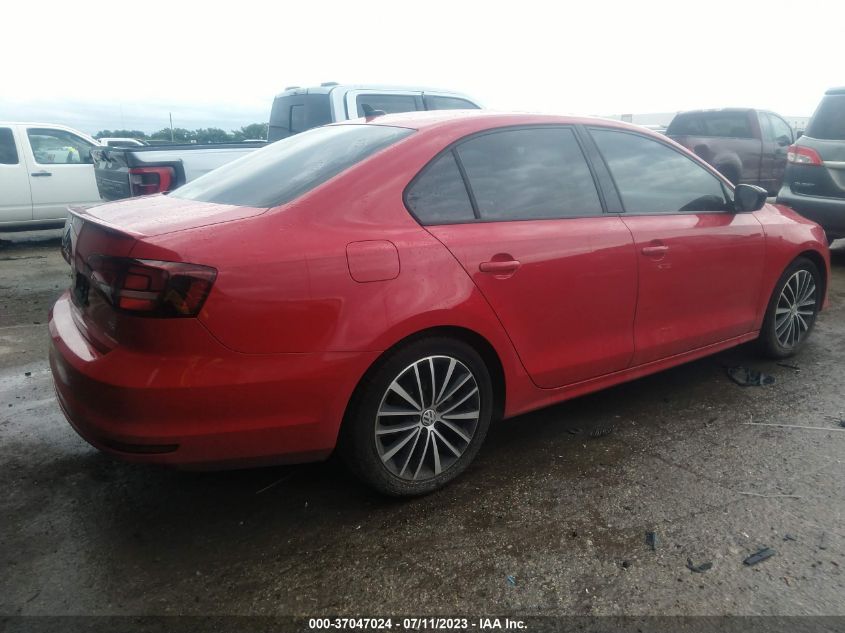 2016 VOLKSWAGEN JETTA SEDAN 1.8T SPORT - 3VWD17AJ9GM387411