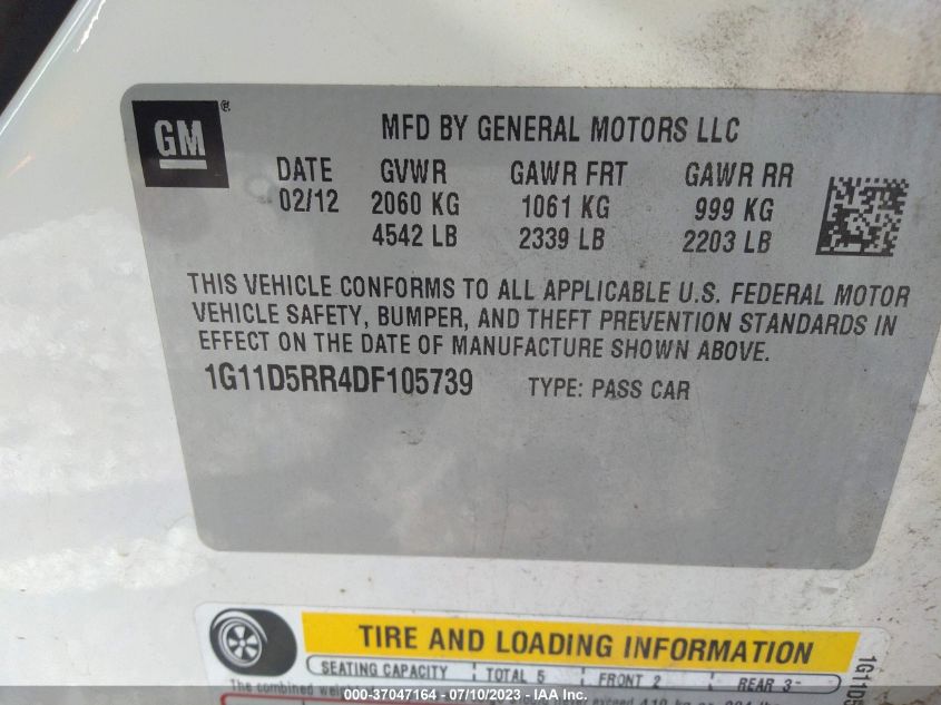 2013 CHEVROLET MALIBU ECO - 1G11D5RR4DF105739