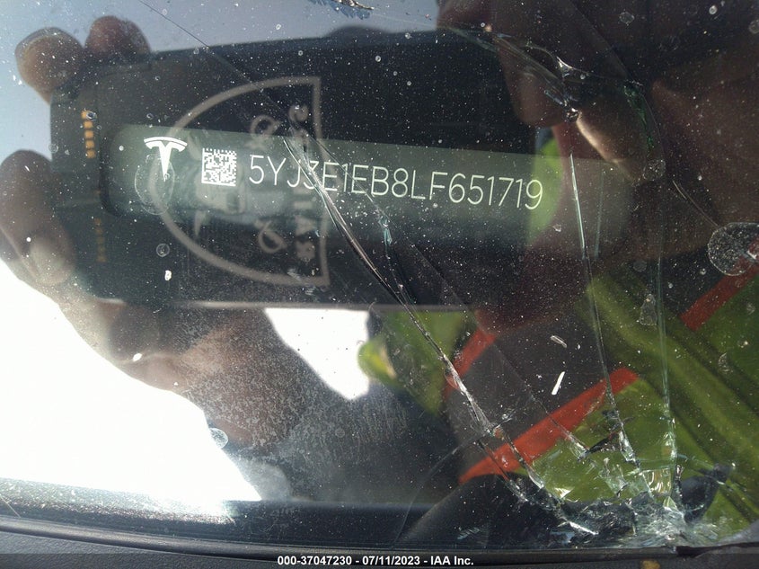 VIN 5YJ3E1EB8LF651719 2020 TESLA MODEL 3
