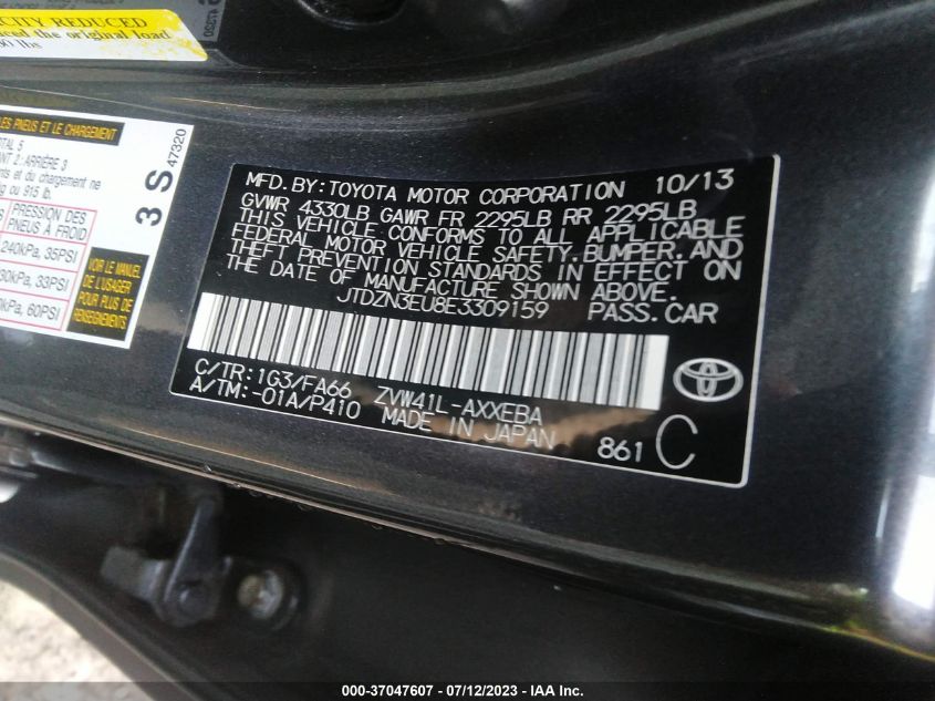 2014 TOYOTA PRIUS V TWO/THREE/FIVE - JTDZN3EU8E3309159