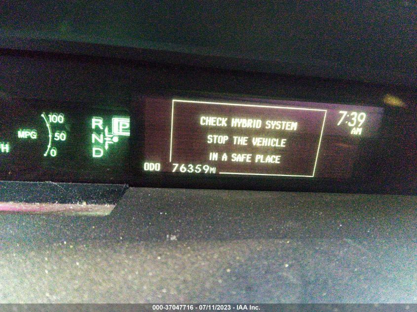 2013 TOYOTA PRIUS ONE/TWO/THREE/FOUR/FIVE - JTDKN3DU4D5636518