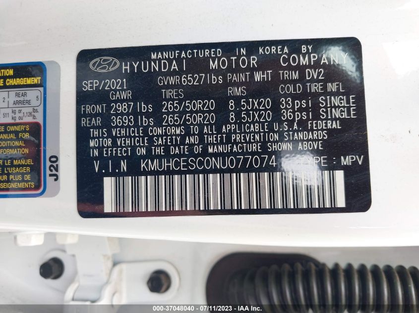 2022 GENESIS GV80 ADVANCED + KMUHCESC0NU077074