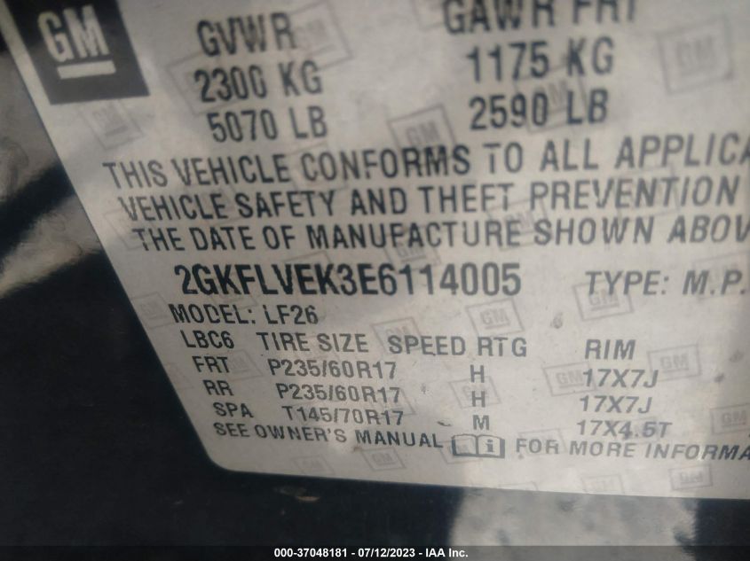 2014 GMC TERRAIN SLE - 2GKFLVEK3E6114005